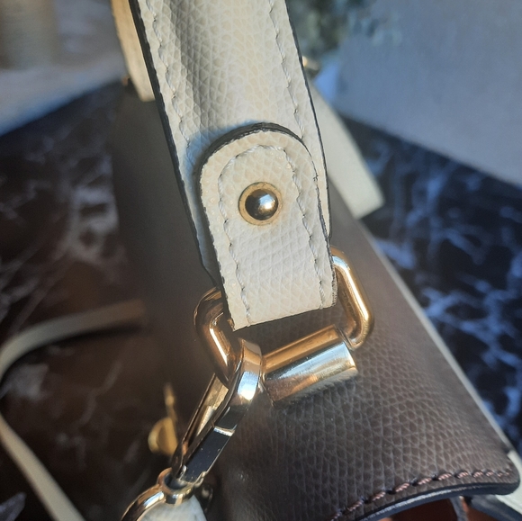 Vera Pelle Genuine Leather Color Block Shoulder Bag/Handbag - Picture 12 of 15